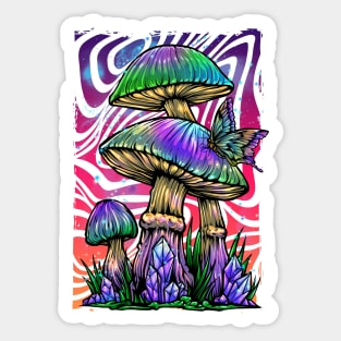Space Magical Mushroom Sticker